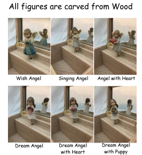 carved wooden figurines for music boxes