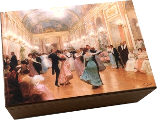 Oak Wood Picture Music Boxes